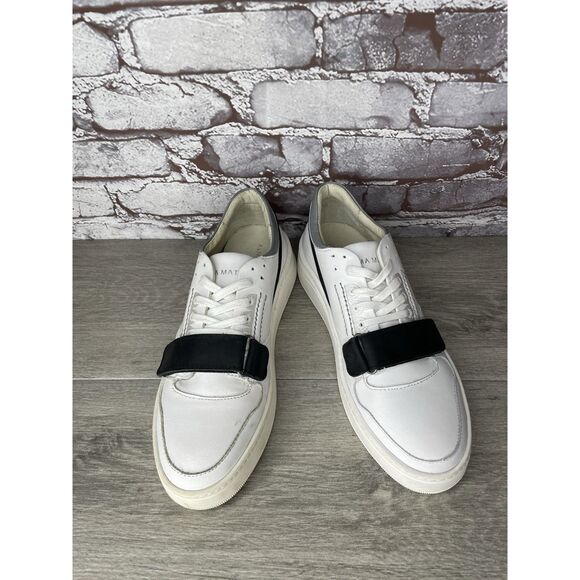 Gamma 4 True Alma Mater White Leather Strap Lace Up Shoes Men Sz 40EU/7M US W9.5 main image 5